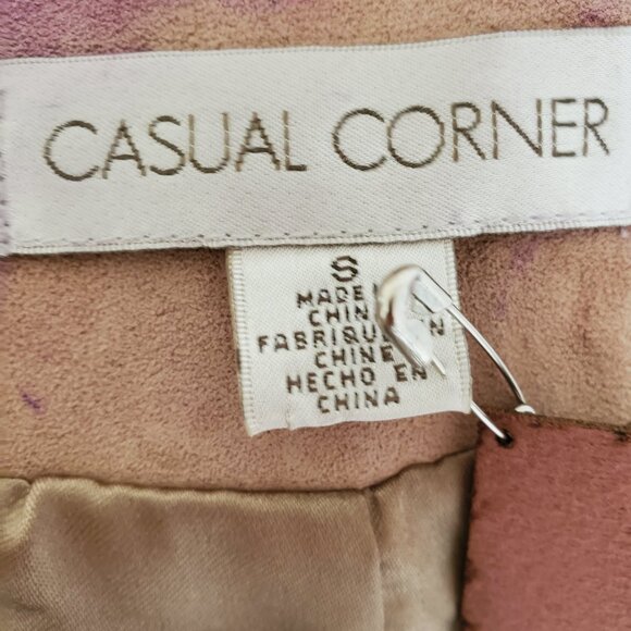 Leather suedeJacket Blazer pink peach beige small 4 6 tie dyed workwear cowgirl - Picture 3 of 10